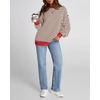 image:imageBTFBM Oversized Sweatshirt For Women 2026 FallBrown White
