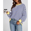image:imageBTFBM Oversized Sweatshirt For Women 2026 FallDark Blue White