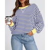 image:imageBTFBM Oversized Sweatshirt For Women 2026 FallDark Blue White