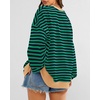 image:imageBTFBM Oversized Sweatshirt For Women 2026 FallGreen Navy
