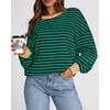 image:imageBTFBM Oversized Sweatshirt For Women 2026 FallGreen Navy
