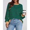 image:imageBTFBM Oversized Sweatshirt For Women 2026 FallGreen Navy