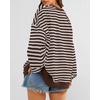 image:imageBTFBM Oversized Sweatshirt For Women 2026 FallGrey Brown