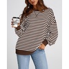 image:imageBTFBM Oversized Sweatshirt For Women 2026 FallGrey Brown