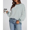 image:imageBTFBM Oversized Sweatshirt For Women 2026 FallLight Green White