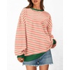 image:imageBTFBM Oversized Sweatshirt For Women 2026 FallLight Orange Apricot