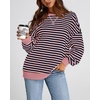 image:imageBTFBM Oversized Sweatshirt For Women 2026 FallPink Navy