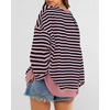 image:imageBTFBM Oversized Sweatshirt For Women 2026 FallPink Navy