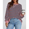 image:imageBTFBM Oversized Sweatshirt For Women 2026 FallPink Navy