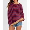 image:imageBTFBM Oversized Sweatshirt For Women 2026 FallRed Navy