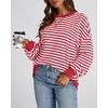 image:imageBTFBM Oversized Sweatshirt For Women 2026 FallRed White