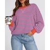 image:imageBTFBM Oversized Sweatshirt For Women 2026 FallRose Red Grey Blue
