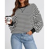 image:imageBTFBM Oversized Sweatshirt For Women 2026 FallWhite Black