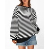 image:imageBTFBM Oversized Sweatshirt For Women 2026 FallWhite Black