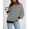 image:imageBTFBM Oversized Sweatshirt For Women 2026 FallWhite Black