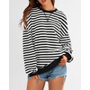 image:imageBTFBM Oversized Sweatshirt For Women 2026 FallWhite Black