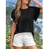 image:imageBTFBM Ruffle Sleeve Summer Tops for Women 2026Black
