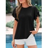 image:imageBTFBM Ruffle Sleeve Summer Tops for Women 2026Black