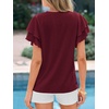 image:imageBTFBM Ruffle Sleeve Summer Tops for Women 2026Burgundy