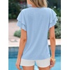 image:imageBTFBM Ruffle Sleeve Summer Tops for Women 2026Light Blue