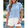 image:imageBTFBM Ruffle Sleeve Summer Tops for Women 2026Light Blue