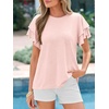image:imageBTFBM Ruffle Sleeve Summer Tops for Women 2026Pink