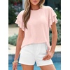 image:imageBTFBM Ruffle Sleeve Summer Tops for Women 2026Pink