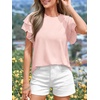image:imageBTFBM Ruffle Sleeve Summer Tops for Women 2026Pink