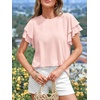 image:imageBTFBM Ruffle Sleeve Summer Tops for Women 2026Pink