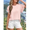image:imageBTFBM Ruffle Sleeve Summer Tops for Women 2026Pink