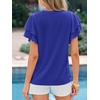 image:imageBTFBM Ruffle Sleeve Summer Tops for Women 2026Royal Blue