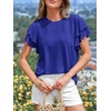 image:imageBTFBM Ruffle Sleeve Summer Tops for Women 2026Royal Blue