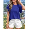 image:imageBTFBM Ruffle Sleeve Summer Tops for Women 2026Royal Blue