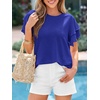 image:imageBTFBM Ruffle Sleeve Summer Tops for Women 2026Royal Blue
