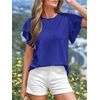 image:imageBTFBM Ruffle Sleeve Summer Tops for Women 2026Royal Blue