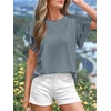 image:imageBTFBM Ruffle Sleeve Summer Tops for Women 2026Sage Green