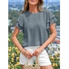 image:imageBTFBM Ruffle Sleeve Summer Tops for Women 2026Sage Green