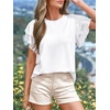 image:imageBTFBM Ruffle Sleeve Summer Tops for Women 2026White