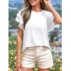 image:imageBTFBM Ruffle Sleeve Summer Tops for Women 2026White