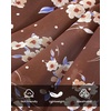 image:imageBTFBM Womens Dresses Fall Chiffon Floral V Neck Long Sleeve Mini DressLight Brown Flower