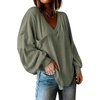 image:imageBTFBM Long Sleeve Shirts for Women 2026 Fall TopsBean Green