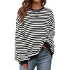 image:imageBTFBM Oversized Sweatshirt For Women 2026 FallWhite Black