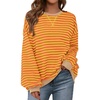 image:imageBTFBM Oversized Sweatshirt For Women 2026 FallYellow Orange