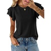 image:imageBTFBM Ruffle Sleeve Summer Tops for Women 2026Black