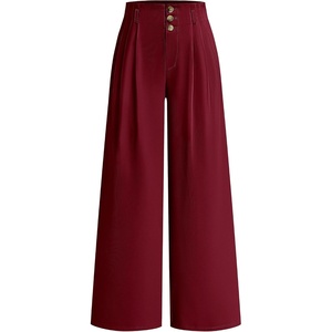image:imageBTFBM Wide Leg Dress Pants Women Business Casual OutfitsBurgundy