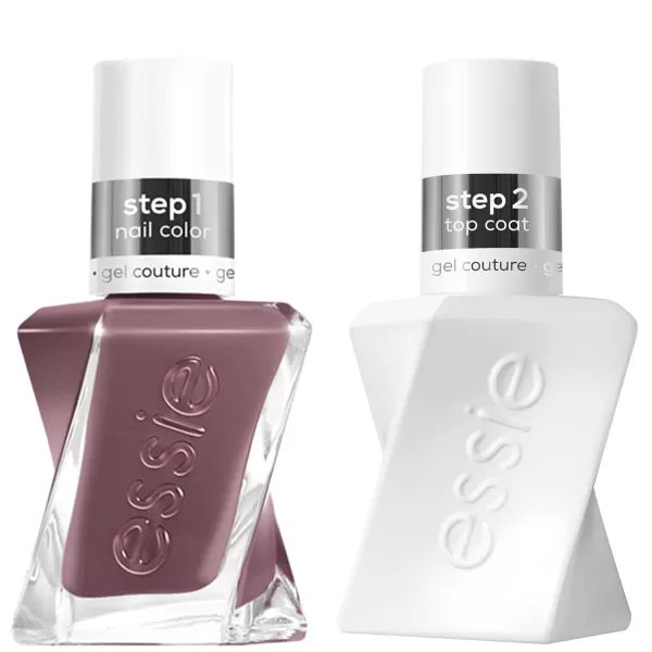 Essie Gel Couture Longwear Nail Polish  Top Coat Kit Scarlet Red Nail Polish Rock The Runway  Top Coat Gifts For Women And Men 046Oz Each10 TAKE ME TO THREAD KIT