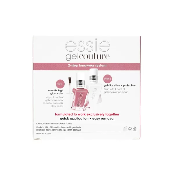 Essie Gel Couture Longwear Nail Polish  Top Coat Kit Scarlet Red Nail Polish Rock The Runway  Top Coat Gifts For Women And Men 046Oz Each10 TAKE ME TO THREAD KIT