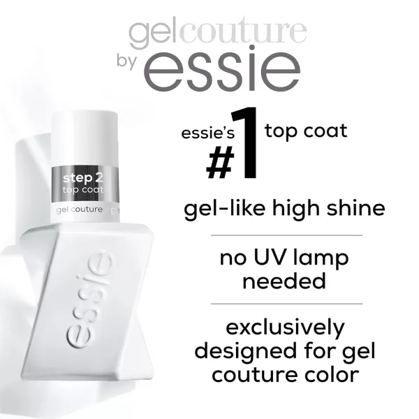 Essie Gel Couture Longwear Nail Polish  Top Coat Kit Scarlet Red Nail Polish Rock The Runway  Top Coat Gifts For Women And Men 046Oz Each360 SPIKED WITH STYLE