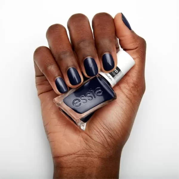 Essie Gel Couture Longwear Nail Polish  Top Coat Kit Scarlet Red Nail Polish Rock The Runway  Top Coat Gifts For Women And Men 046Oz EachCaviar Bar  Deep Navy Blue