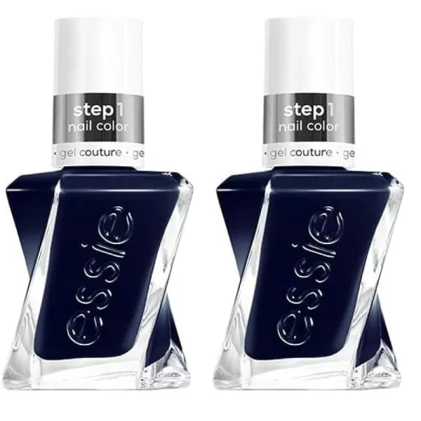 Essie Gel Couture Longwear Nail Polish  Top Coat Kit Scarlet Red Nail Polish Rock The Runway  Top Coat Gifts For Women And Men 046Oz EachCaviar Bar  Deep Navy Blue